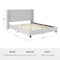 Martha Stewart Kay Queen Upholstered Platform Bed w/Channel Stitched Wingback Headboard/Cushioned Siderails, Gray TW-3WDB03B-Q-GY-MS - alternate 6